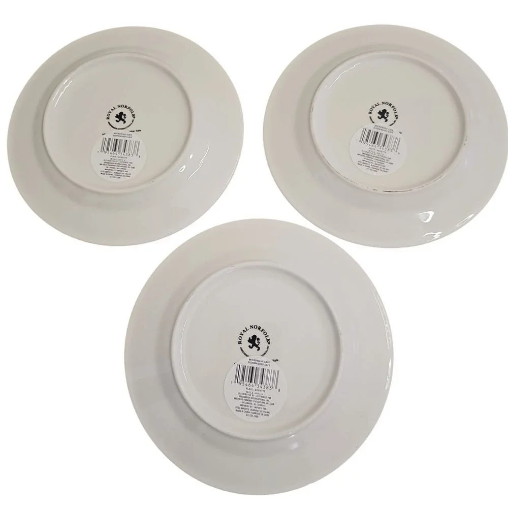 Royal Norfolk Farmhouse‎ Style Plates 3 Set  'Gather Together & Bless This Home'